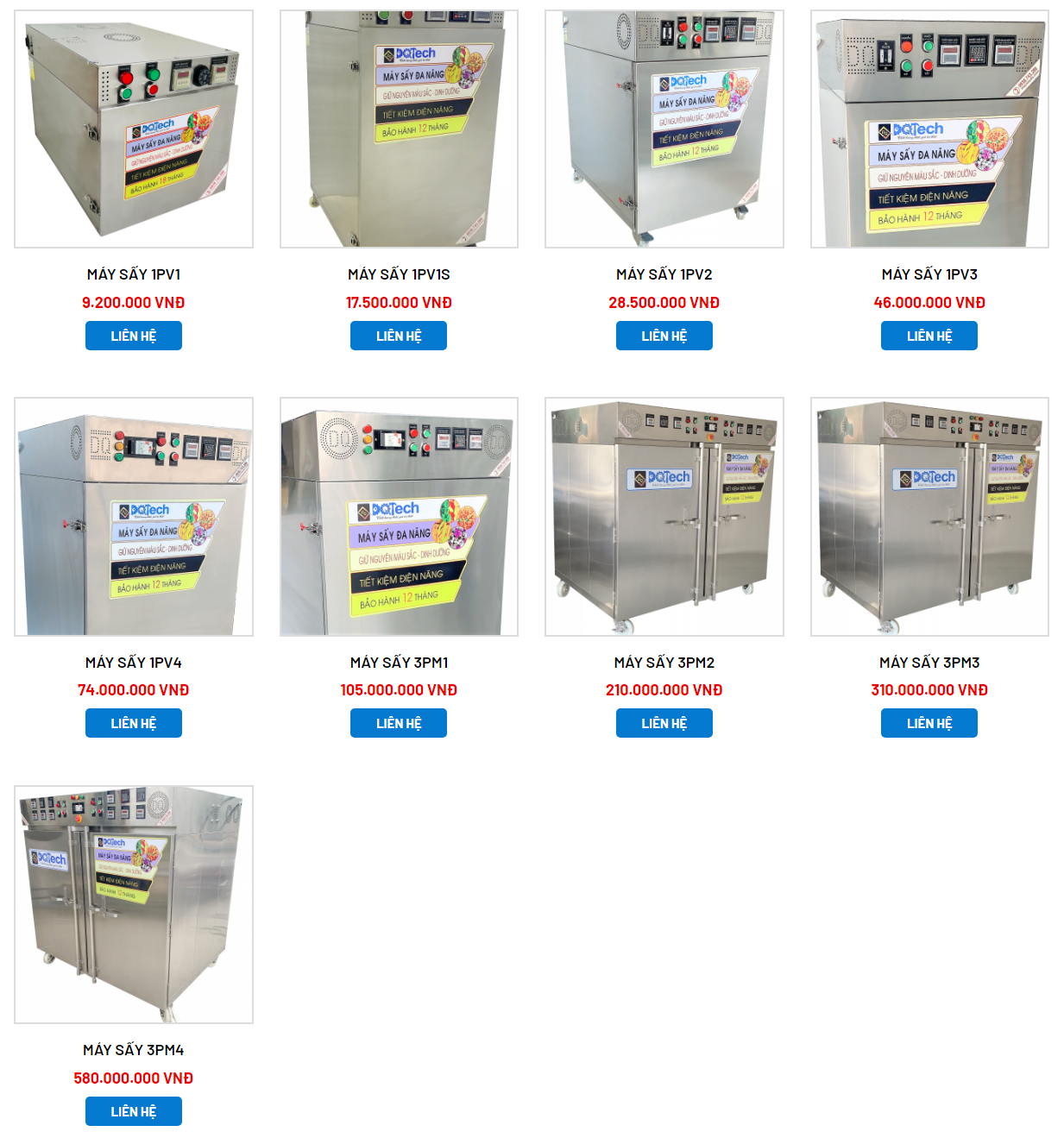 máy sấy thực phẩm DQTech